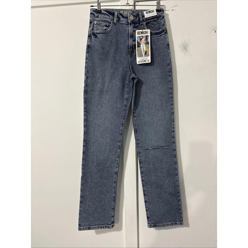 Rewash Women’s High Rise Straight Leg Jeans Size 3/26 Vintage Stretch New W Tags